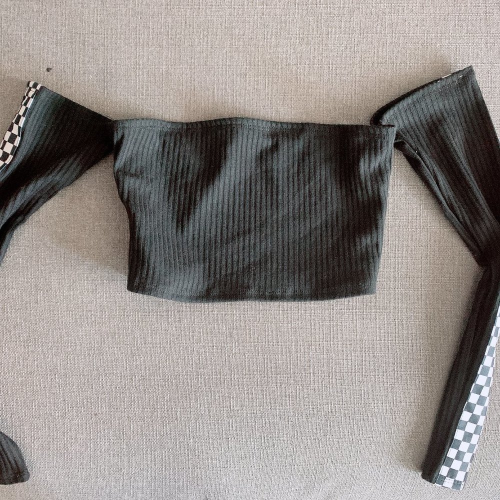 Fashion Nova Checkered Crop Top